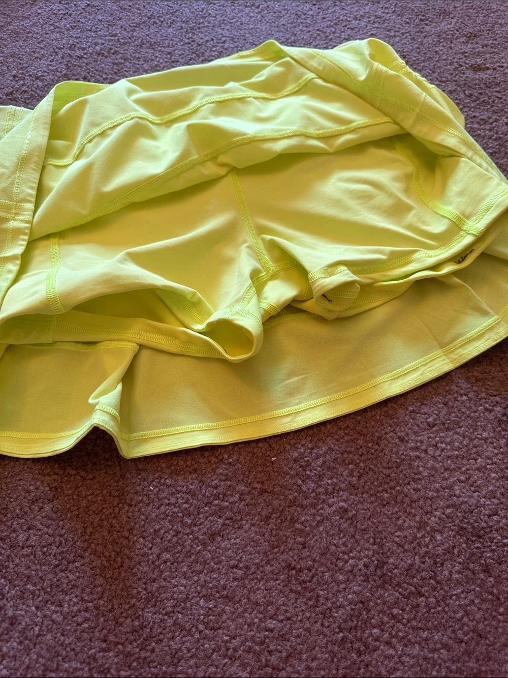 lululemon athletica Bright Yellow Tiered Skirt with shorts - Picture 6 of 6